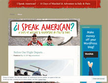 Tablet Screenshot of ispeakamerican.wordpress.com