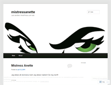 Tablet Screenshot of mistressanette.wordpress.com