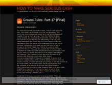 Tablet Screenshot of howtomakeseriouscash.wordpress.com