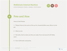 Tablet Screenshot of mckleinzie.wordpress.com