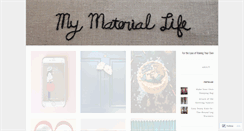 Desktop Screenshot of mymateriallife.wordpress.com