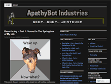 Tablet Screenshot of apathybot.wordpress.com