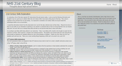 Desktop Screenshot of nhs21stcentury.wordpress.com