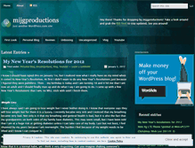 Tablet Screenshot of mijgproductions.wordpress.com