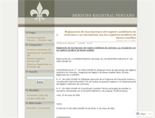 Tablet Screenshot of derechoregistralperu.wordpress.com