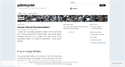 Desktop Screenshot of pdxrecycler.wordpress.com