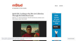 Desktop Screenshot of malestudies.wordpress.com