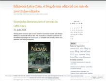 Tablet Screenshot of letraclara.wordpress.com