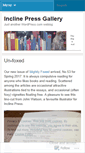 Mobile Screenshot of inclinepress.wordpress.com