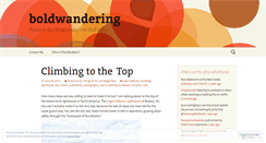Desktop Screenshot of boldwandering.wordpress.com