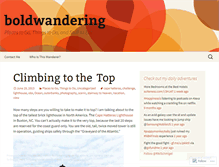 Tablet Screenshot of boldwandering.wordpress.com