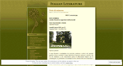 Desktop Screenshot of italianliterature.wordpress.com