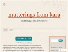 Tablet Screenshot of mutteringsfromkara.wordpress.com