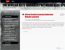 Tablet Screenshot of africanartsjournalistnetwork.wordpress.com