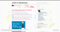Desktop Screenshot of girlinwonderland.wordpress.com