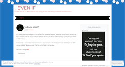 Desktop Screenshot of evenif.wordpress.com