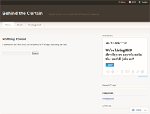 Tablet Screenshot of behindthecurtain2011.wordpress.com