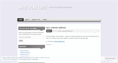 Desktop Screenshot of milsplaylife.wordpress.com