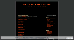 Desktop Screenshot of metrissoftware.wordpress.com