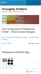 Mobile Screenshot of knaughtyknitters.wordpress.com