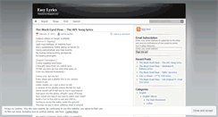 Desktop Screenshot of easylyrics.wordpress.com