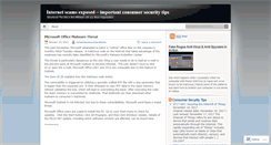 Desktop Screenshot of consumersecurityandmore.wordpress.com