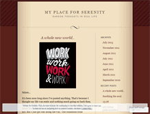 Tablet Screenshot of lifeserenity.wordpress.com