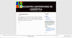 Desktop Screenshot of encuentrolinguistica.wordpress.com