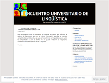 Tablet Screenshot of encuentrolinguistica.wordpress.com