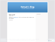 Tablet Screenshot of netsah.wordpress.com