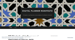 Desktop Screenshot of digitalplannermanifesto.wordpress.com