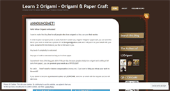 Desktop Screenshot of l2origami.wordpress.com
