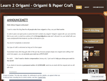 Tablet Screenshot of l2origami.wordpress.com