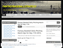 Tablet Screenshot of fantasybaseballstrategy.wordpress.com