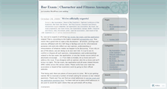 Desktop Screenshot of characterandfitness.wordpress.com