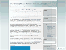 Tablet Screenshot of characterandfitness.wordpress.com
