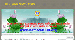 Desktop Screenshot of namo84000.wordpress.com