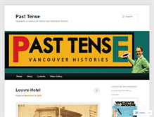 Tablet Screenshot of pasttensevancouver.wordpress.com