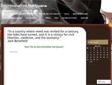 Tablet Screenshot of decriminalizemarijuana.wordpress.com