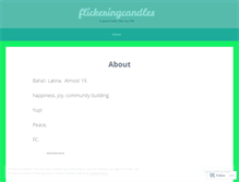 Tablet Screenshot of flickeringcandles.wordpress.com