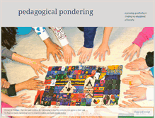 Tablet Screenshot of pedagogicalpondering.wordpress.com