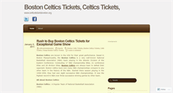 Desktop Screenshot of celticsticketsboston.wordpress.com