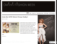 Tablet Screenshot of omahafashionweek.wordpress.com