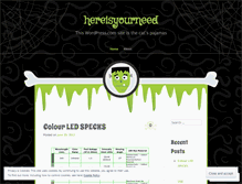 Tablet Screenshot of hereisyourneed.wordpress.com