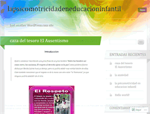 Tablet Screenshot of lapsicomotricidadeneducacioninfantil.wordpress.com