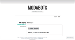 Desktop Screenshot of modabots.wordpress.com