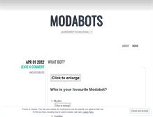 Tablet Screenshot of modabots.wordpress.com