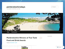 Tablet Screenshot of pembrokeshiredays.wordpress.com