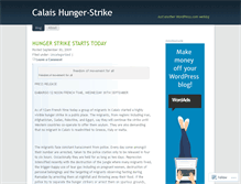 Tablet Screenshot of calaishungerstrike.wordpress.com