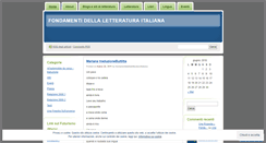 Desktop Screenshot of fondamentidellaletteraturaitaliana.wordpress.com